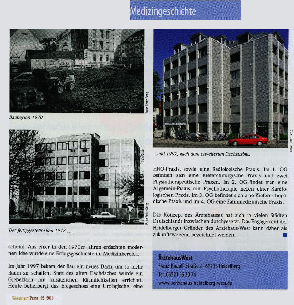 Medizingeschichte - Ärztehaus West in Heidelberg - Quick